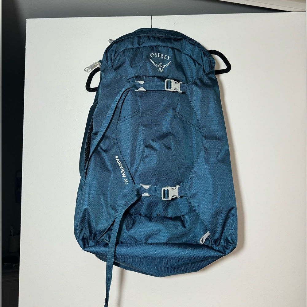 Osprey Night Jungle Blue Womens Fairview 40L Travel Backpack